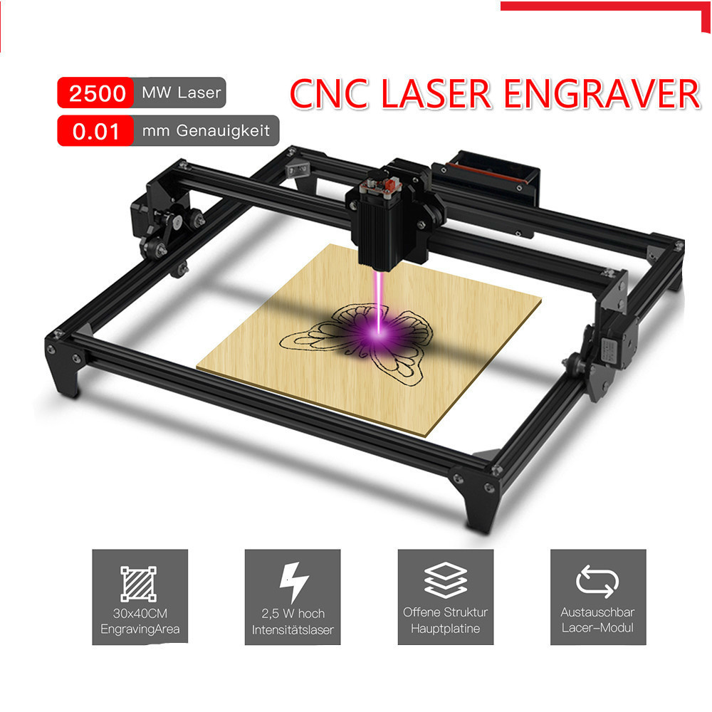Mini Laser Engraver Cnc Router - 30*40cm mini 2500mw cnc máquina de
