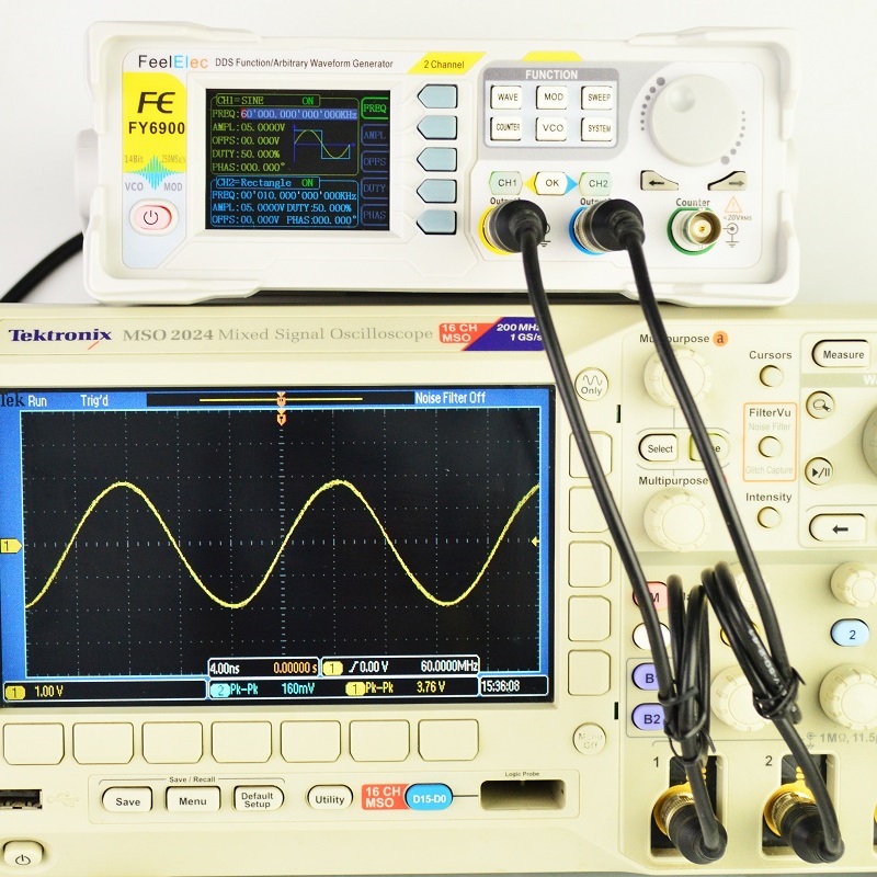 Feelelec FY6900 0-60MHz Função - Function Arbitrary Waveform Generator avaliação e preço