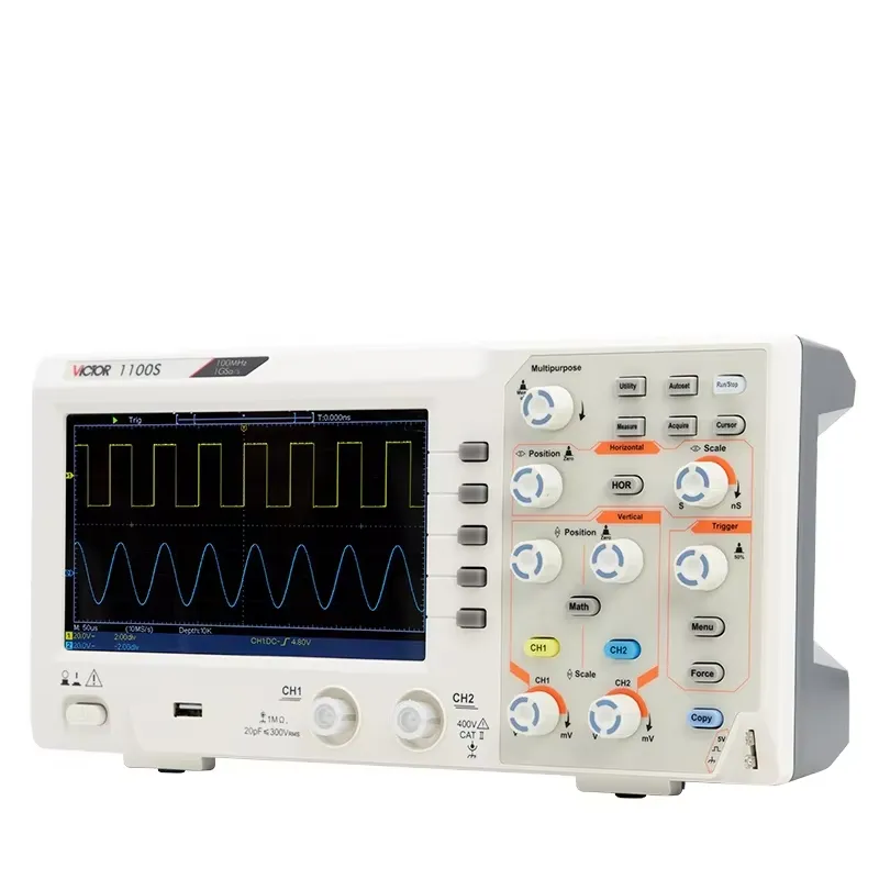 Osciloscópio VICTOR 1100S com  - Digital Storage Oscilloscope 100Mhz avaliação e preço