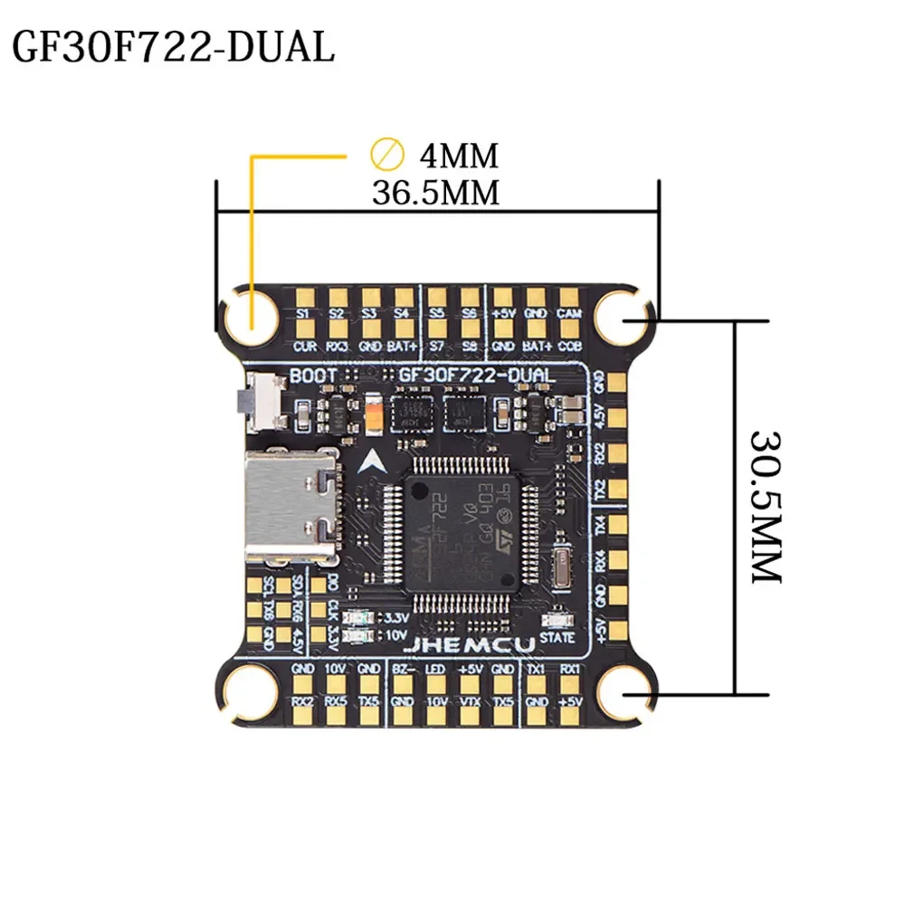 UniFlyJHEMCU F7 Stack F722 Con - Fpv Flight Controller F7 Stack 60A avaliação e preço